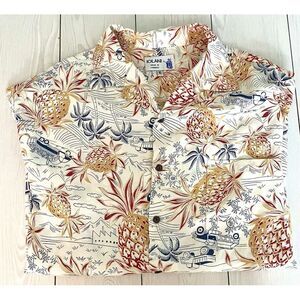 IOLANI HAWAII HAWAIIAN SHIRT ALOHA ORIGINAL CLASSIC BUTTON DOWN VINTAGE SIZE XL‎